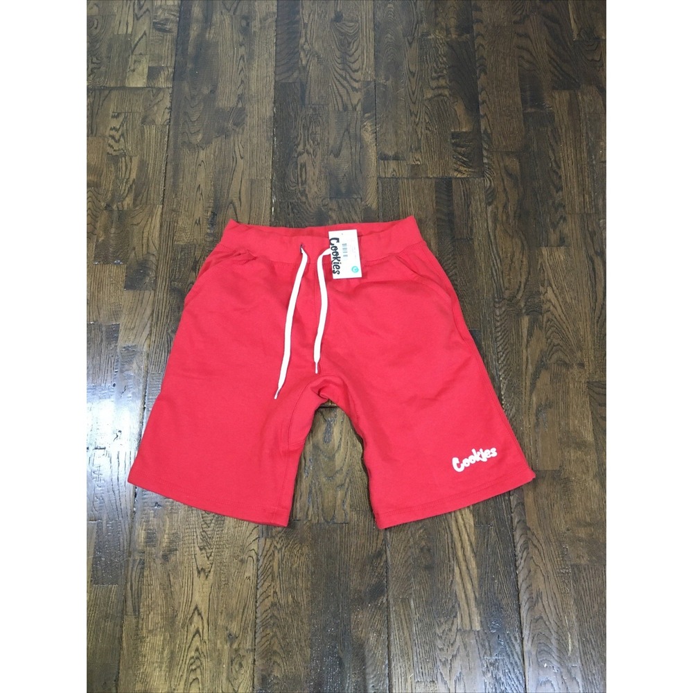 Cookies Mens Red Graphic Sweat Shorts Pockets Drawstring CM234BKS11 Small NWT